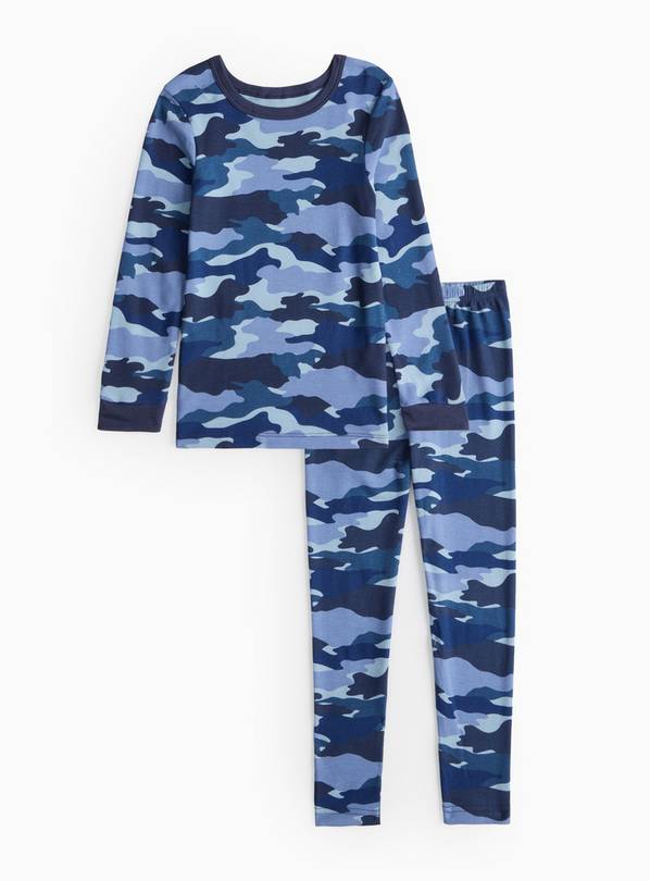 Navy Camo Print Thermal Top & Leggings Set 2-3 years